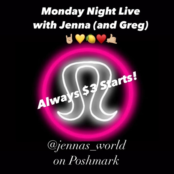 Next LIVE on MON 11/3 @ 6PM PST! All $3 LULULEMON every other MONDAY!π€πΌπππ©·π€πΌ - Picture 2 of 10